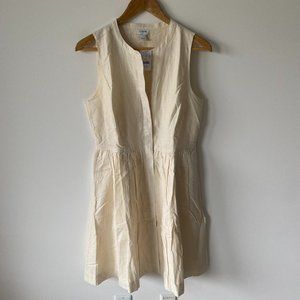 J.Crew Never Worn With Tags Linen-Cotton Cream Size 8 Dress